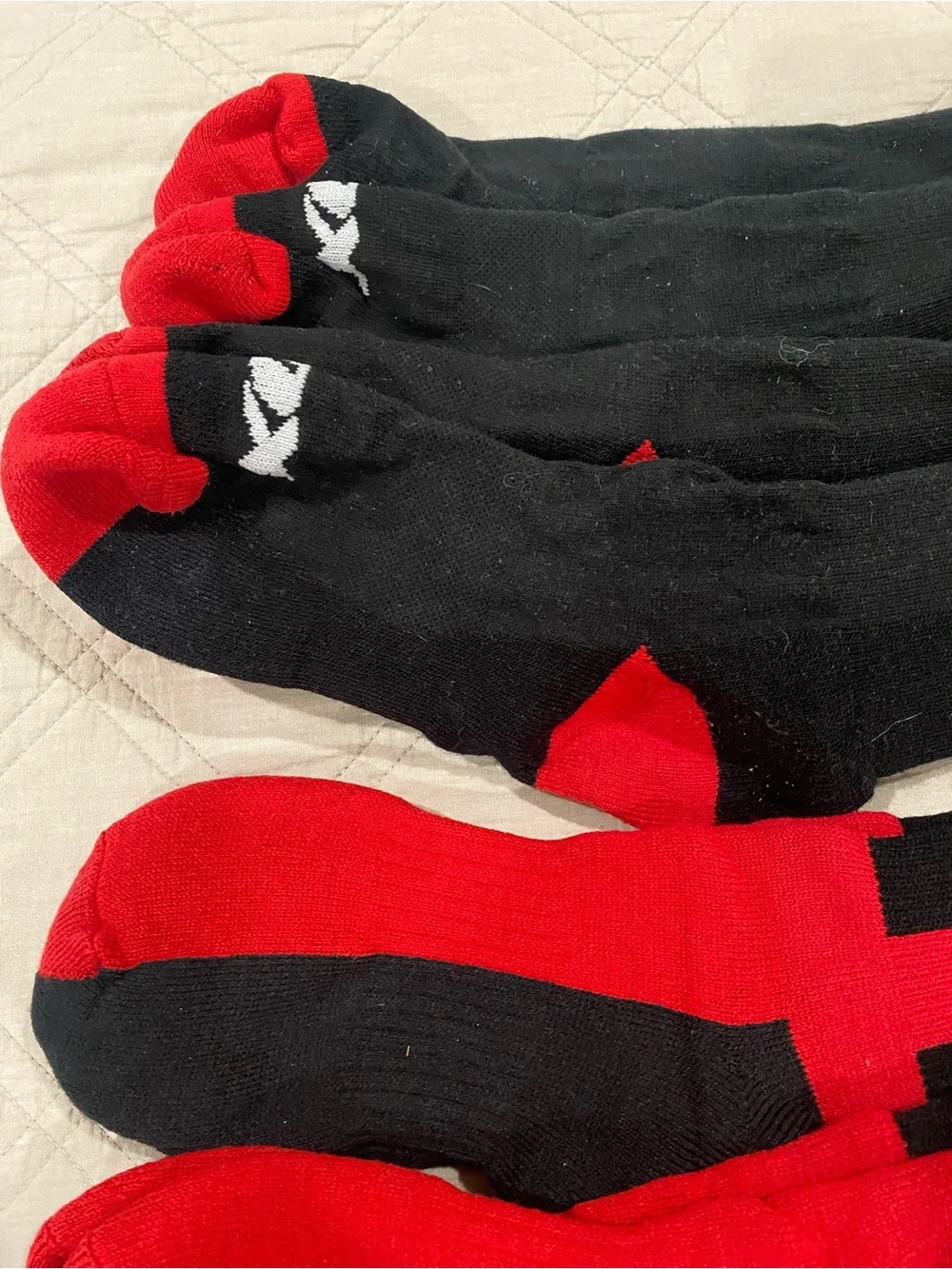 Fox Racing 24 inch Men's Red & Black Performance Socks - 4 pair